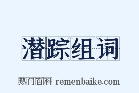 潜踪组词是什么意思的图片